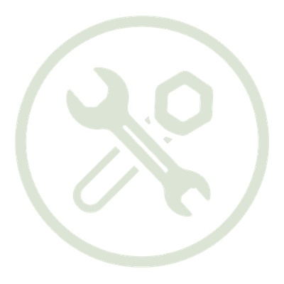 Symbol: Schraubenschlüssel und Bolzen für die Montage